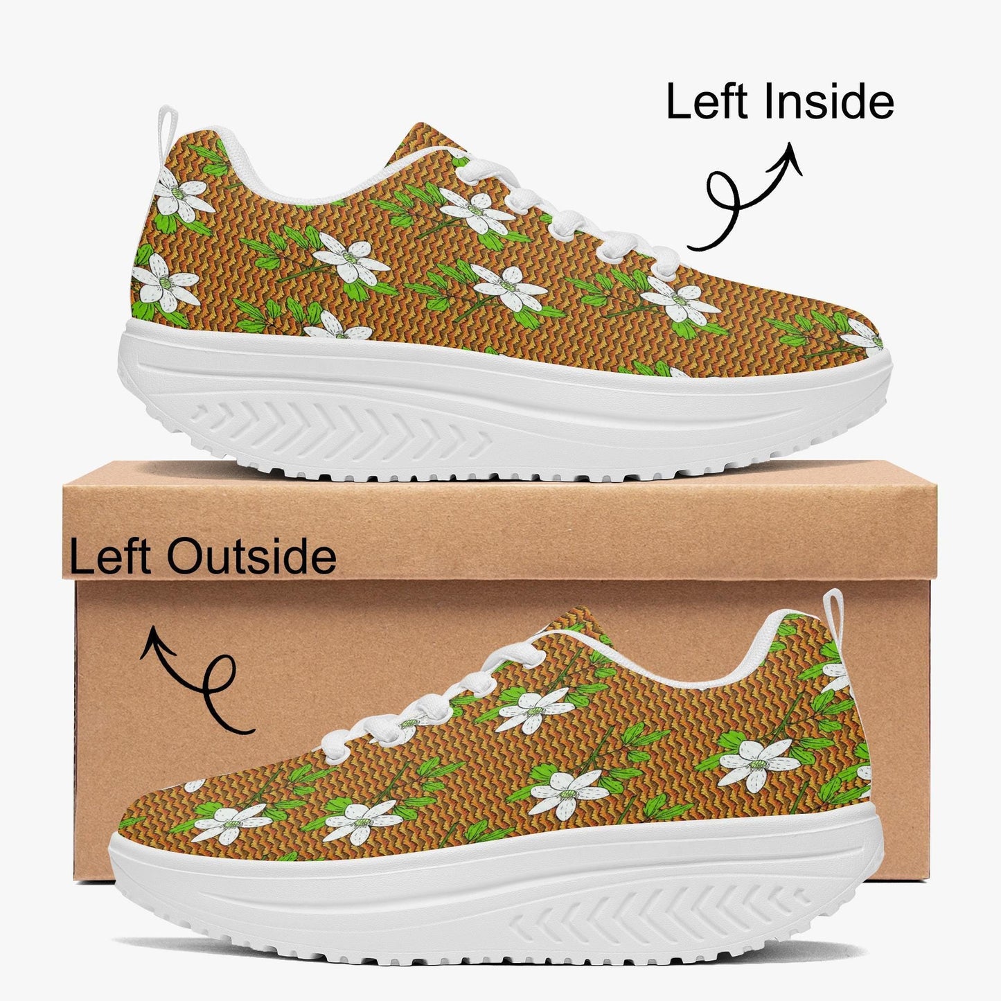 Floral Casual Women’s Mesh Rocking Shoes