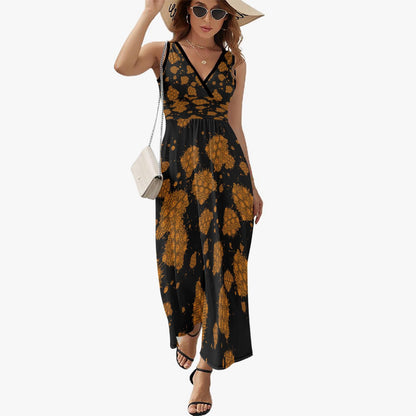 Meteor Shower V-neck Sleeveless Dress