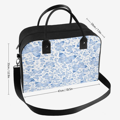 Blue Butterflies Large Travel Handbag