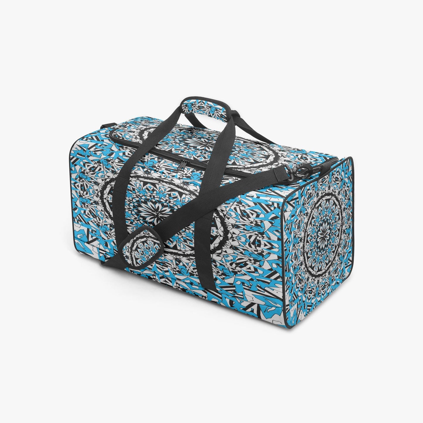 Flower Bloom In Blue Duffel Bag