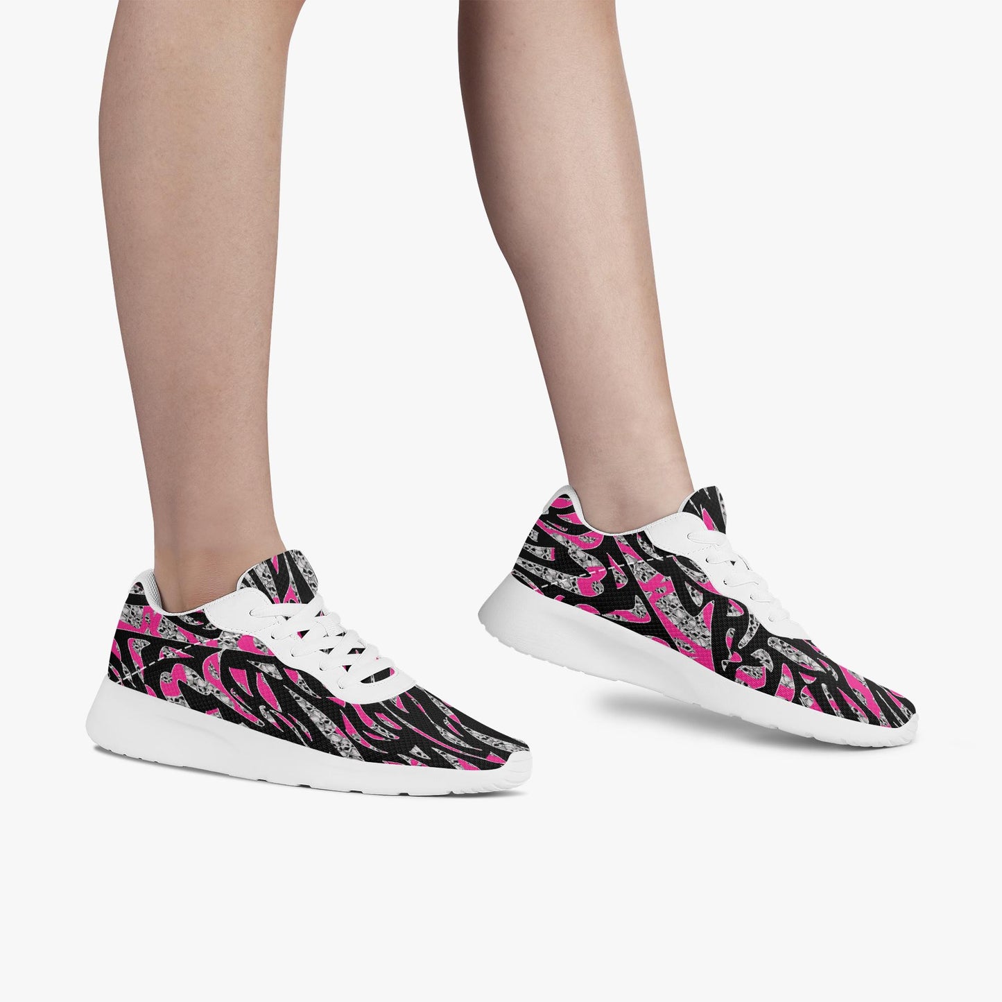 Skullfetti Lifestyle Mesh Running Shoes - White