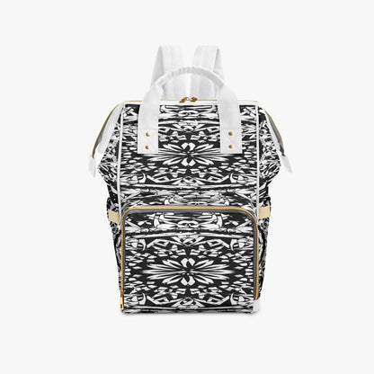 Flower Bloom In Black Baby Momaz Diaper Backpack