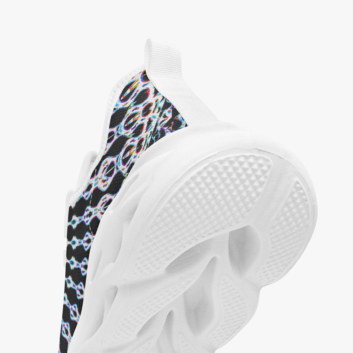 Web Wave Bounce Mesh Knit Sneakers - White