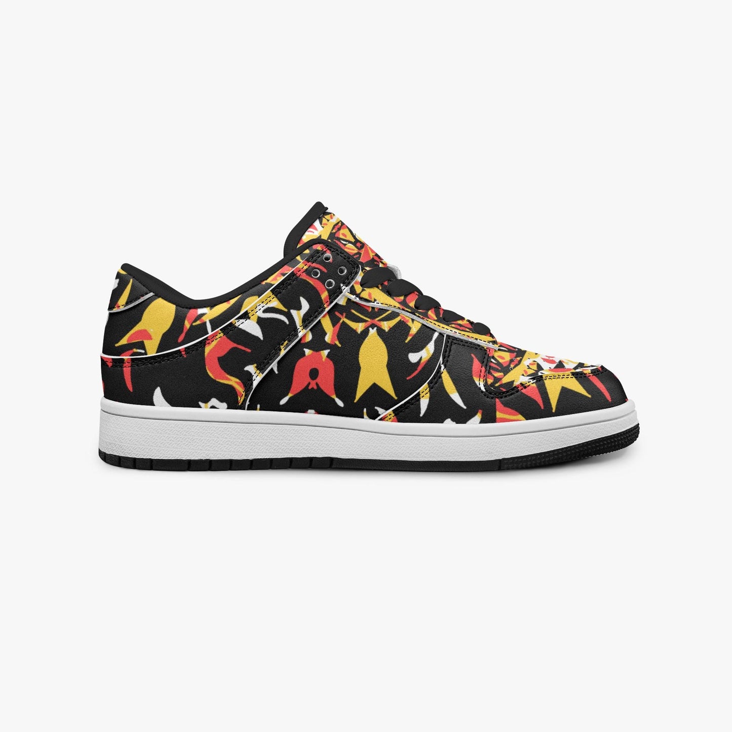 Grace Blossom Dunk Stylish Low-Top Leather Sneakers