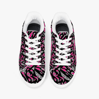 Skullfetti Classic Low-Top Leather Sneakers - White/Black