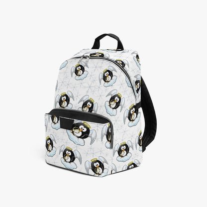 Penguin Angel Zipper-up Leather Backpack