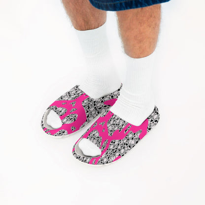 Skulls In Pink AOP Slides