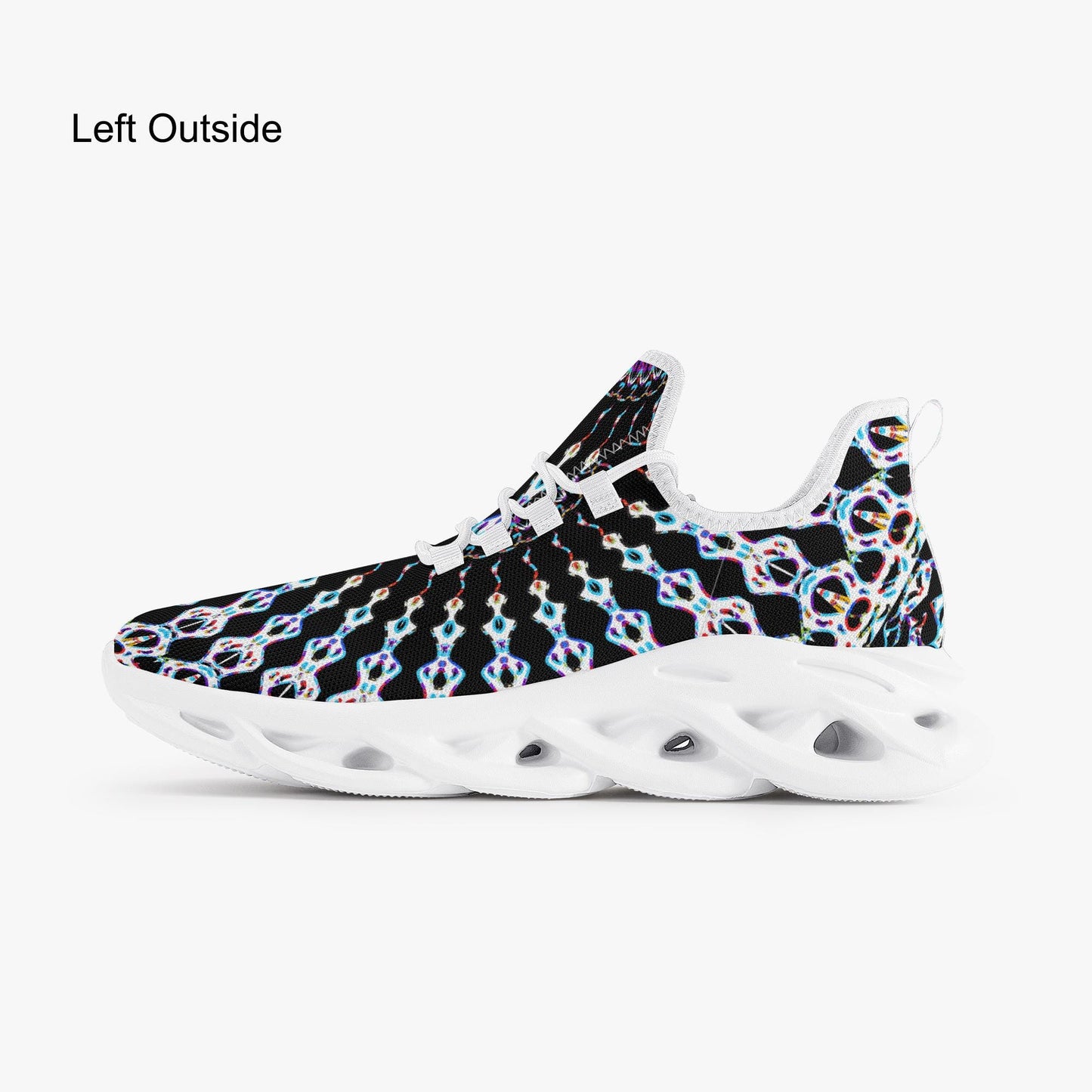 Web Wave Bounce Mesh Knit Sneakers - White