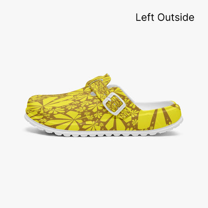 Yellow Floral EVA Nurse Clogs