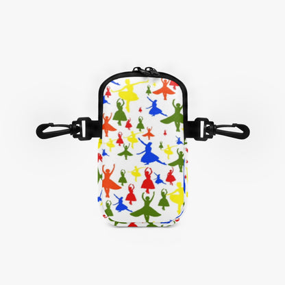 Colorful Ballerina Tumbler Sleeve with Phone Holder