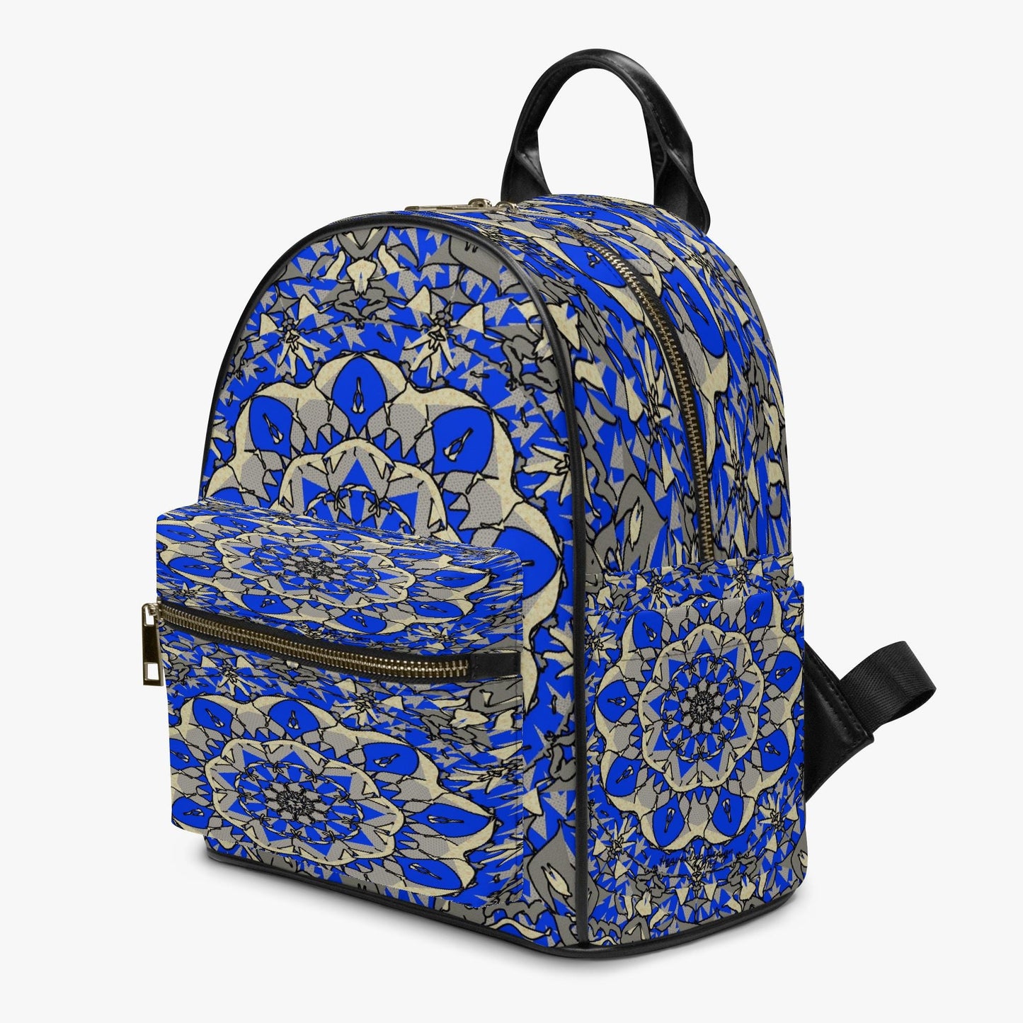 Blue Breeze All Over Printed PU Backpack