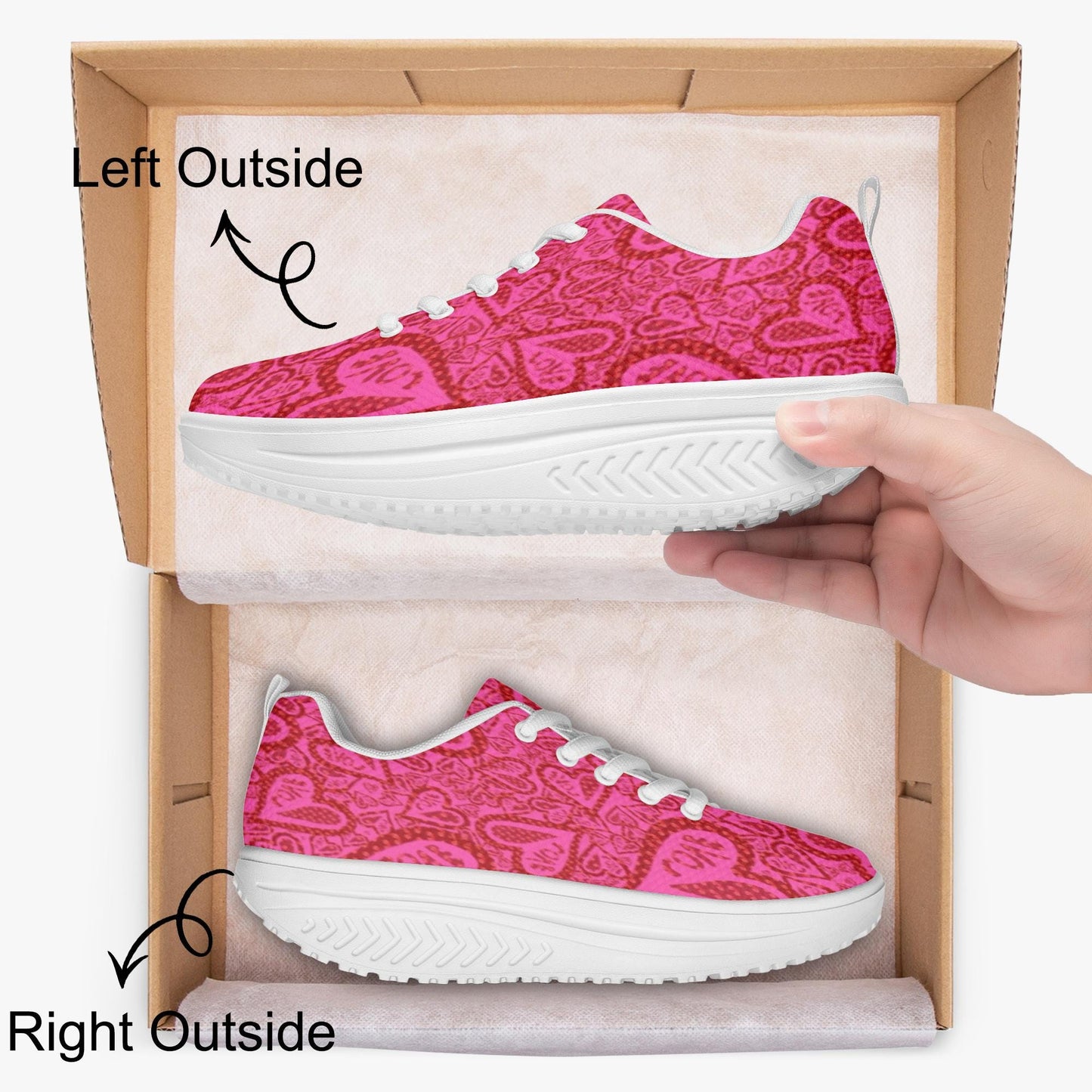 Hearts Of Love Casual Women’s Mesh Rocking Shoes