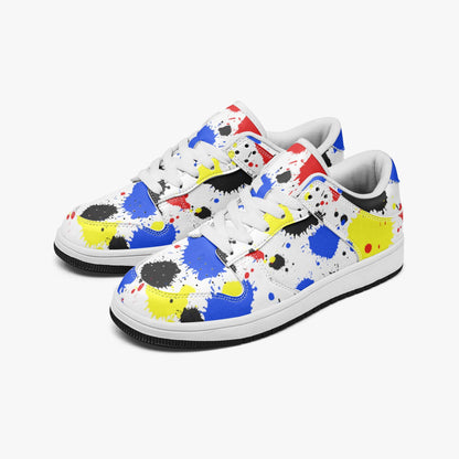 Paint Drip Dunk Stylish Low-Top Leather Sneakers