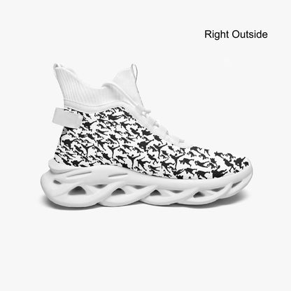 B-Ball Moves High-top Bounce Mesh Knit Sneakers