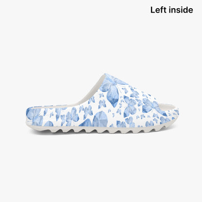 Blue Butterflies In White Slides