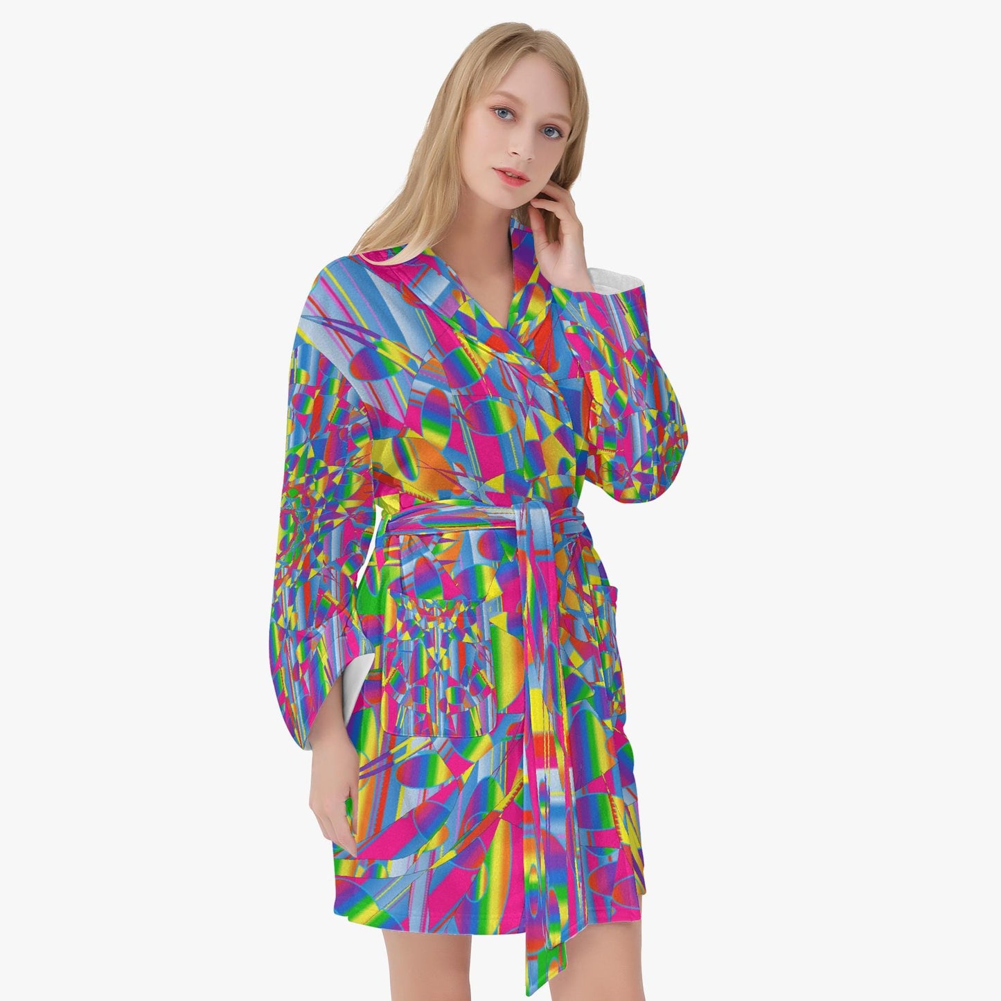 Dançing Colors Women's Loose-fitting Bathrobe
