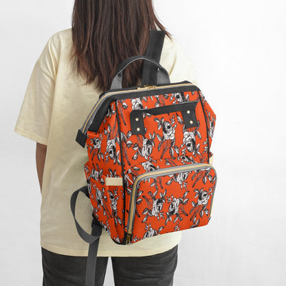 Roses In Orange Baby Momaz Diaper Backpack