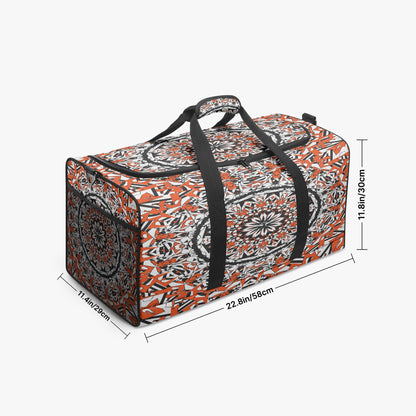 Flower Bloom In Orange Duffel Bag