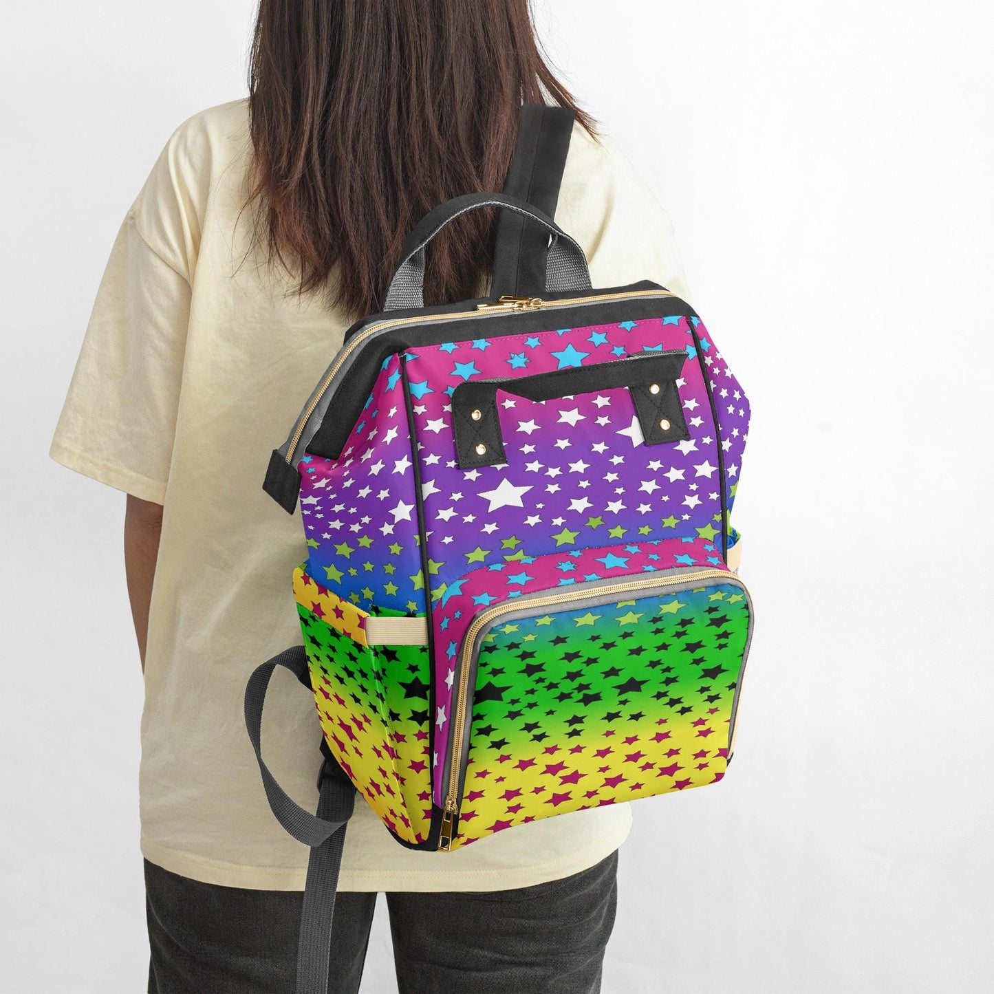 Stars In Rainbow Baby Momaz Diaper Backpack
