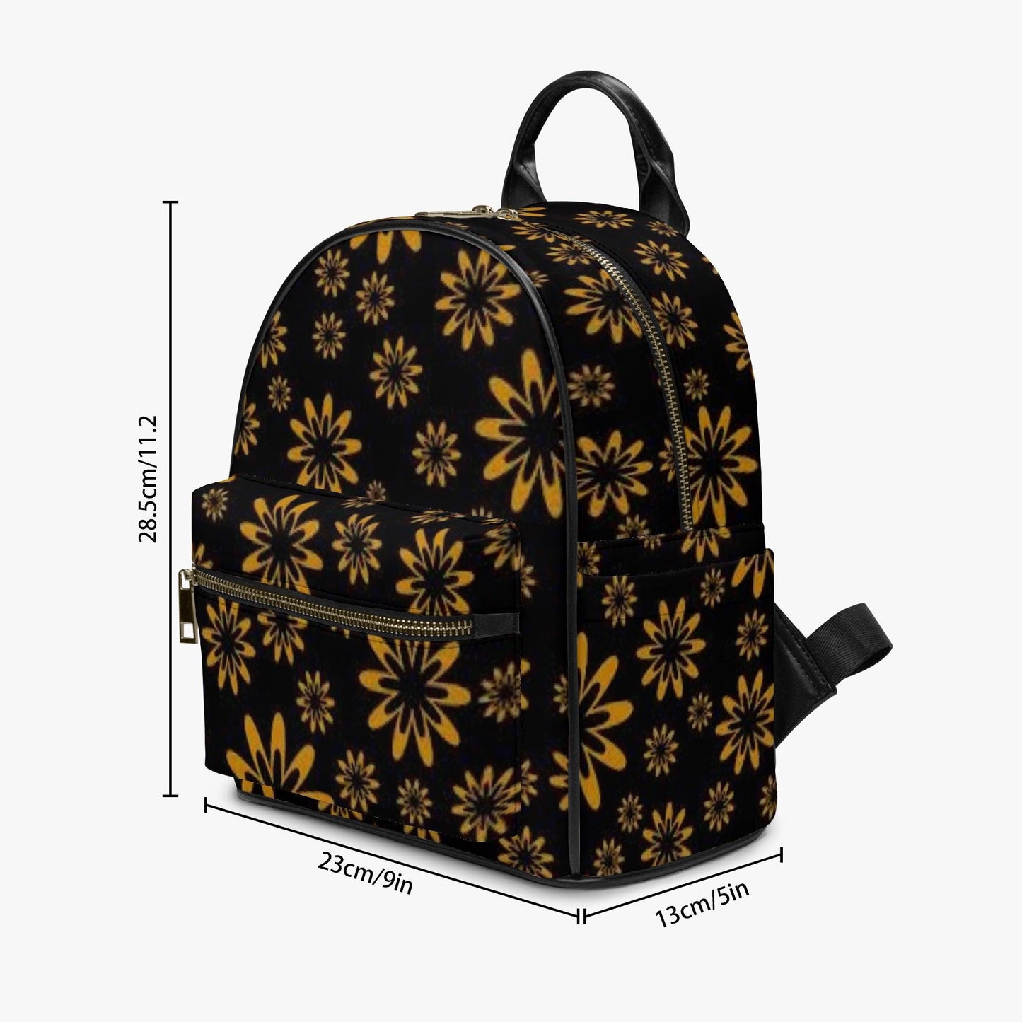 Flower Boomtelyah All Over Printed PU Backpack