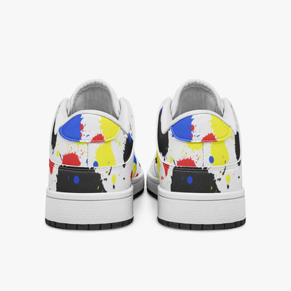Paint Drip Dunk Stylish Low-Top Leather Sneakers