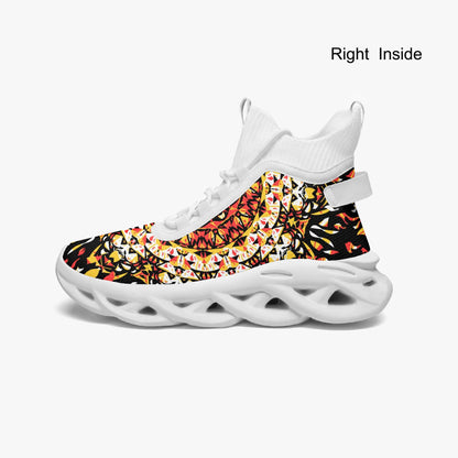 Grace Blossom High-top Bounce Mesh Knit Sneakers