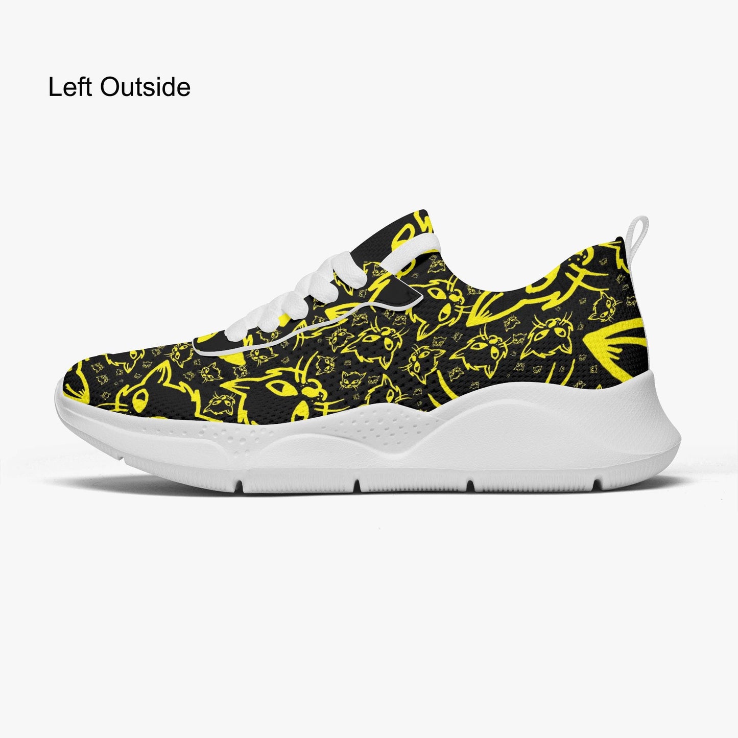 Black Yellow Mellow Women's Running Shoes