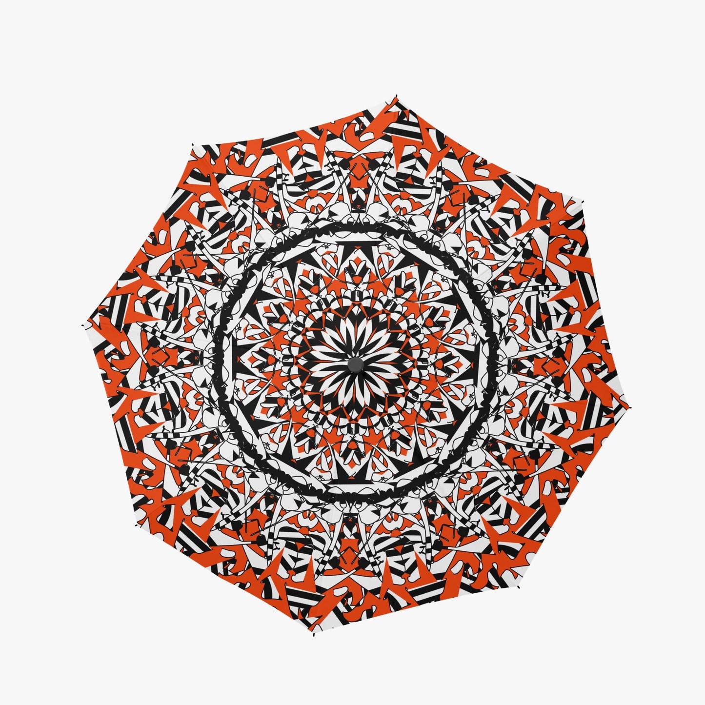 Flower Bloom In Orange Automatic Folding Umbrella