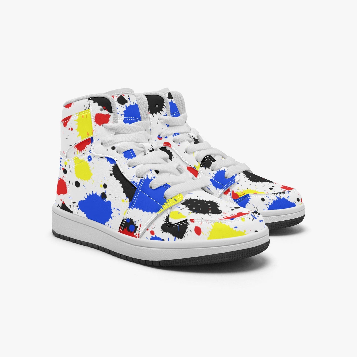 Paint Drip Kids High-top Shoes