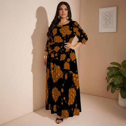 Rock Meteors All-Over Print Women’s Maxi Dress|Plus Size