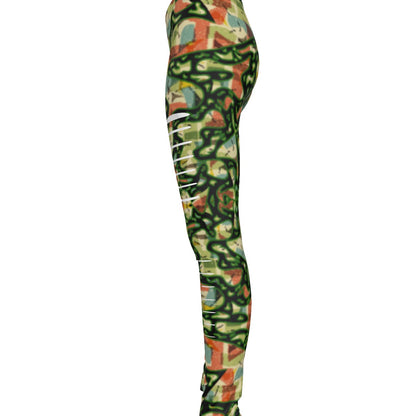 Tribal Land All-Over Print Women's Ripped Leggings