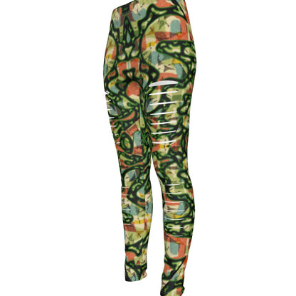Tribal Land All-Over Print Women's Ripped Leggings