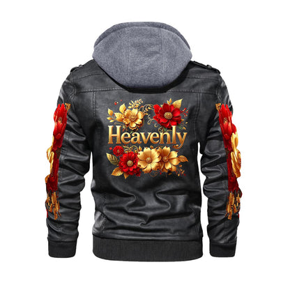 HEAVENLY Zip Leather Jacket |DTF