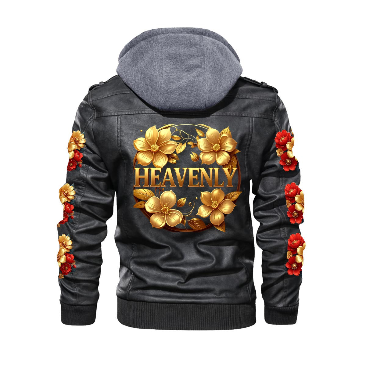 HEAVENLY Men's Zip Leather Jacket |DTF