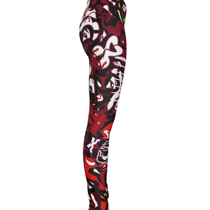 Tribal Bloom All-Over Print Women's Ripped Leggings