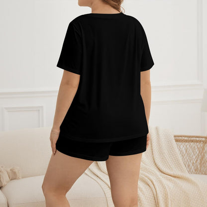 PISCES All-Over Print Women's Soft-Touch Pajama Set With Shorts