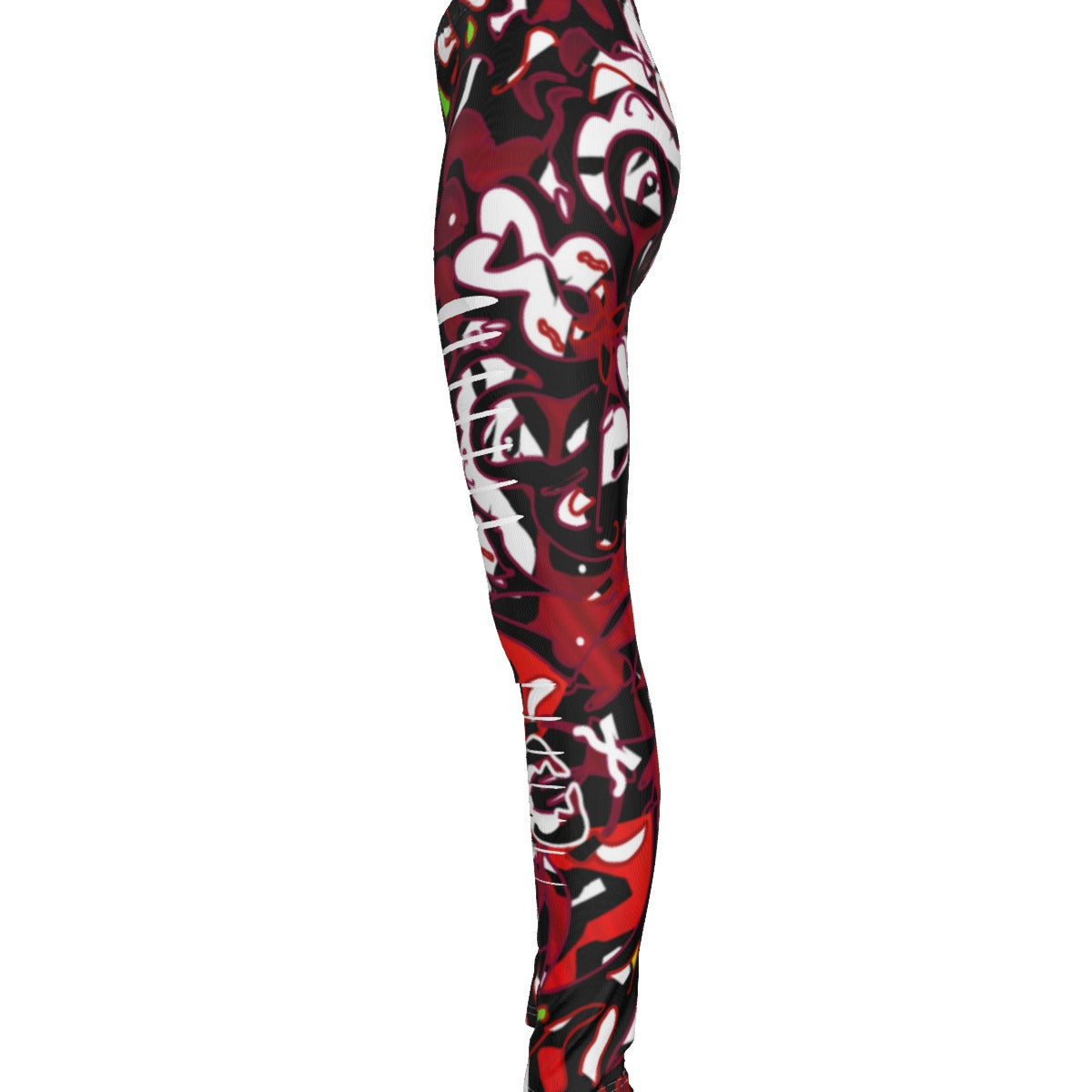 Tribal Bloom All-Over Print Women's Ripped Leggings
