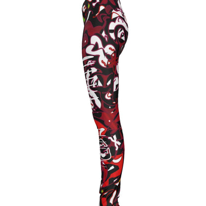Tribal Bloom All-Over Print Women's Ripped Leggings