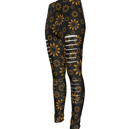 Flower Boomtelyah All-Over Print Women's Ripped Leggings