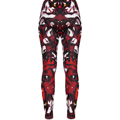 Tribal Bloom All-Over Print Women's Ripped Leggings