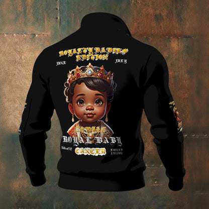 ZODIAC- CANCER ROYALTY BABIES EDITION All-Over Print Men's Thick Knit Fleece Jacket