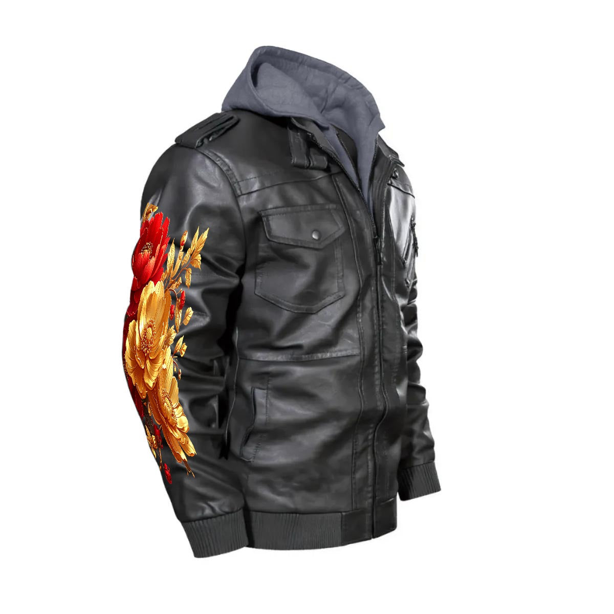 HEAVENLY Zip Leather Jacket |DTF