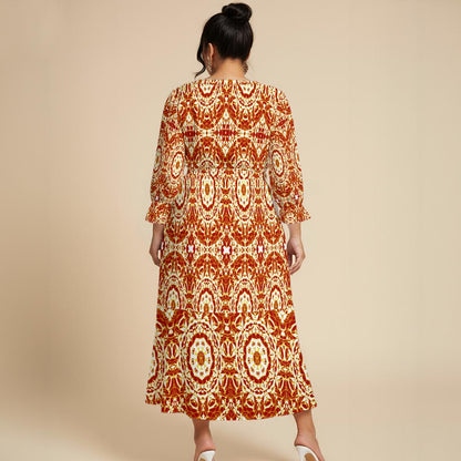 Tribal All-Over Print Women’s Maxi Dress|Plus Size