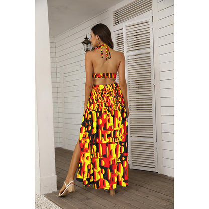 Galactic Vibes All-Over Print Women's Tie Back Wrap Dress