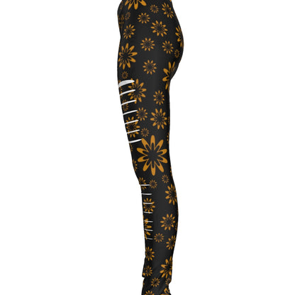 Flower Boomtelyah All-Over Print Women's Ripped Leggings