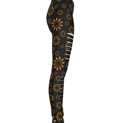 Flower Boomtelyah All-Over Print Women's Ripped Leggings