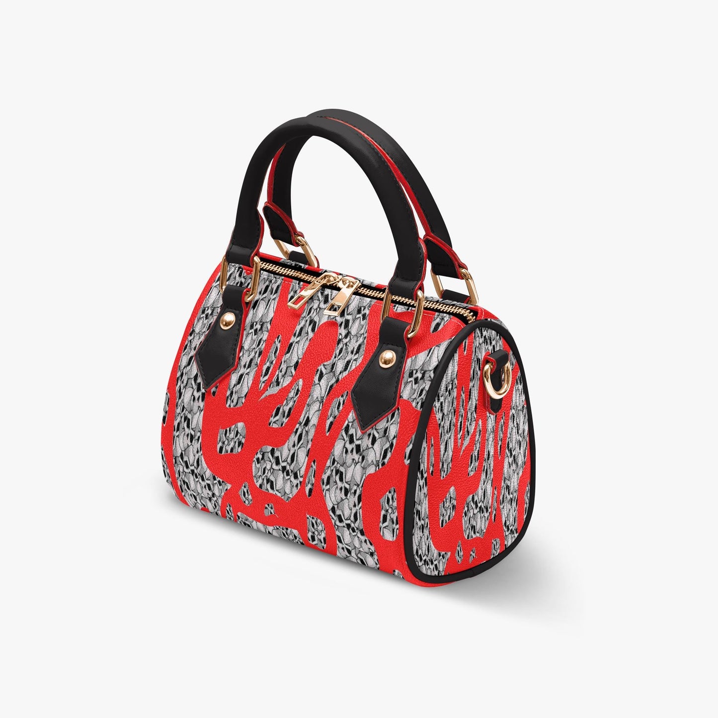 Skulls In Red Chic Crossbody Bags