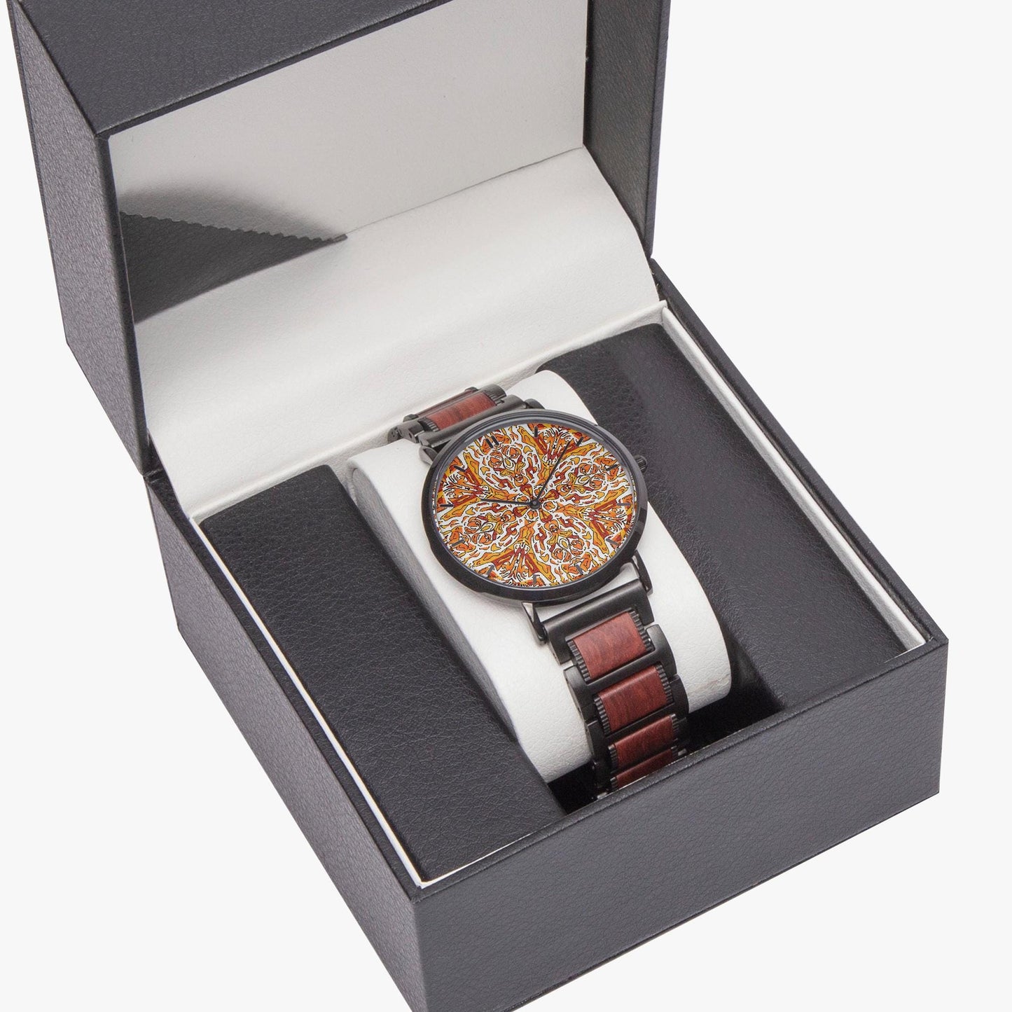 Heavenly Cross wooden Strap Quartz Watch - With Indicators