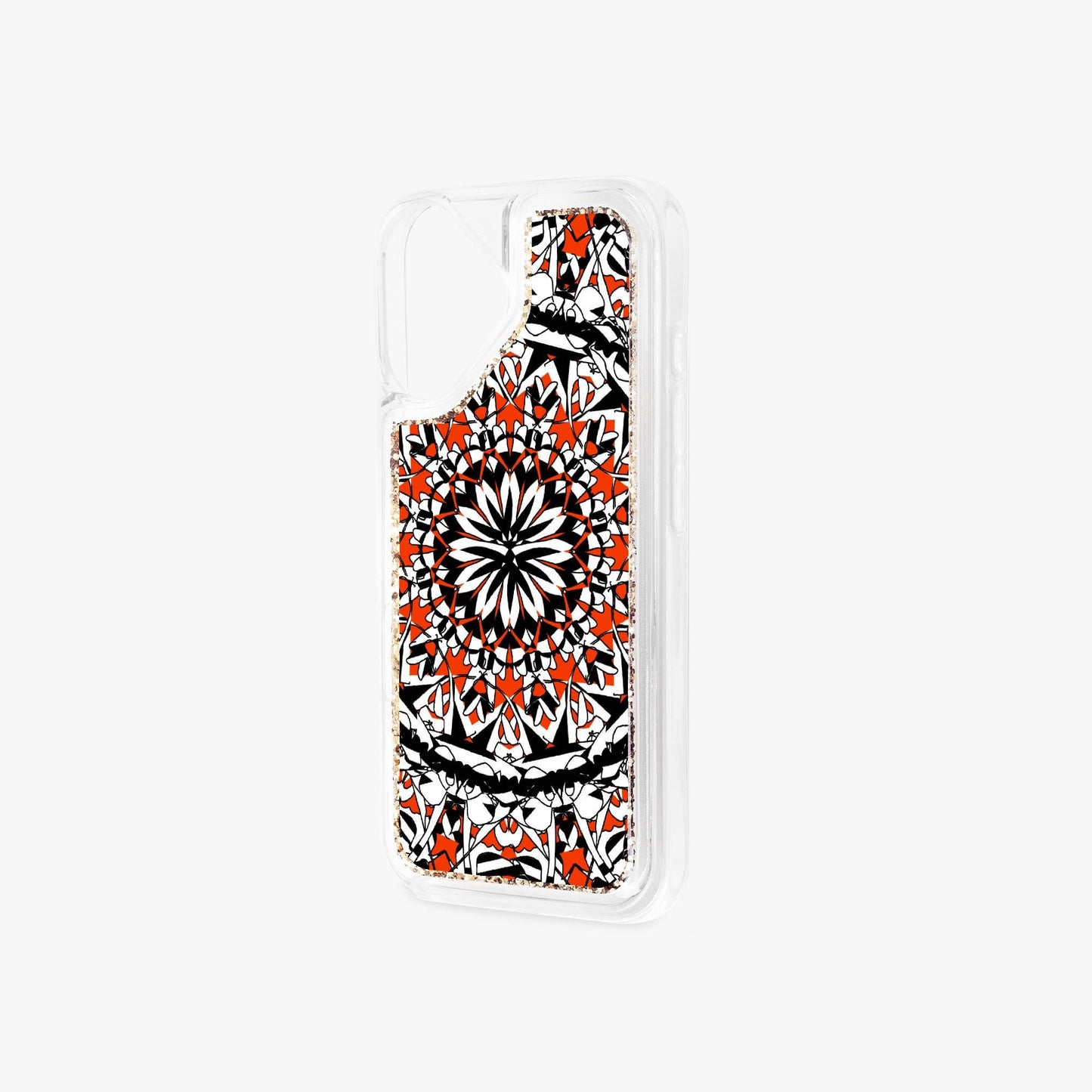 Flower Bloom In Orange iPhone 16 Series Liquid Clear Cases