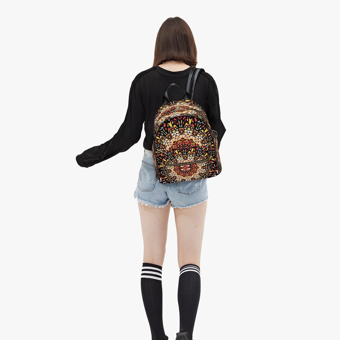Grace Blossom All Over Printed PU Backpack